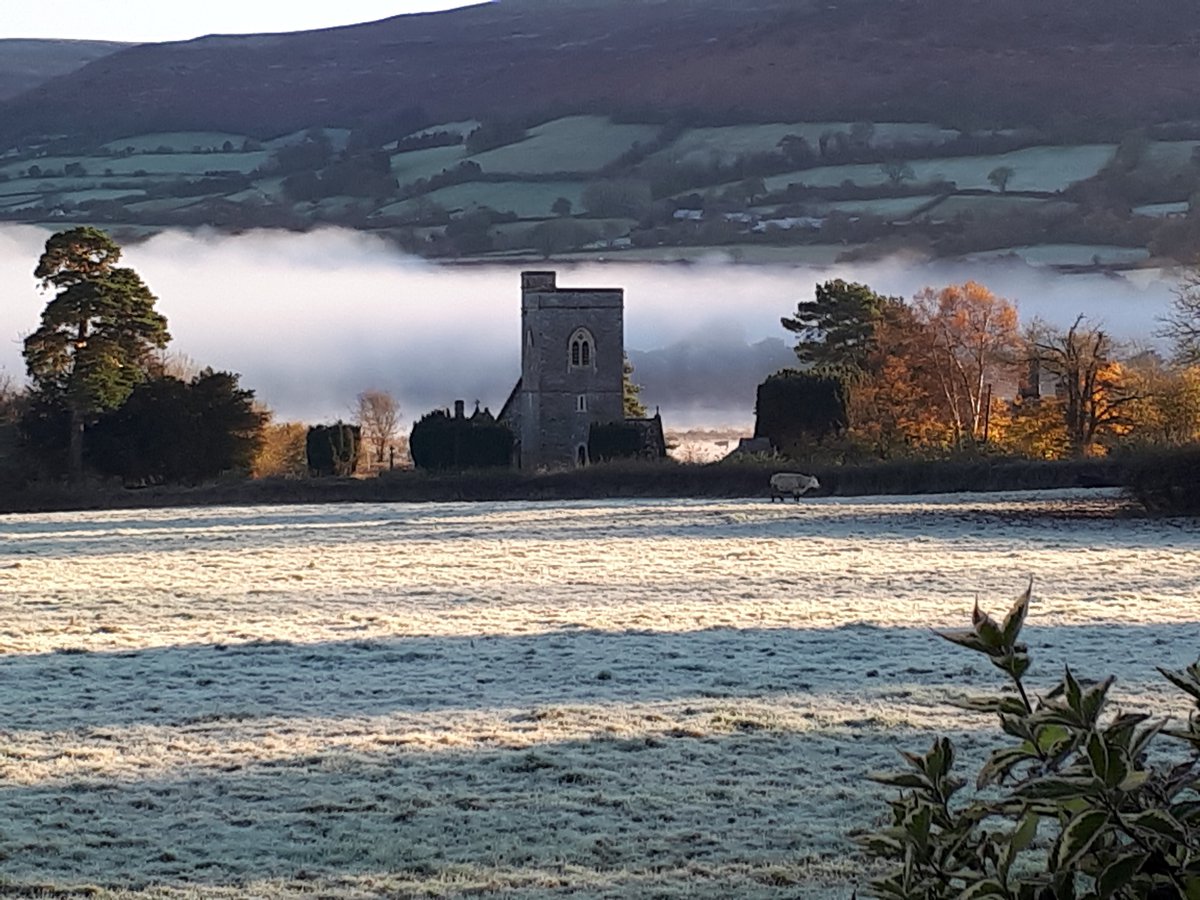 A misty view of Llangasty