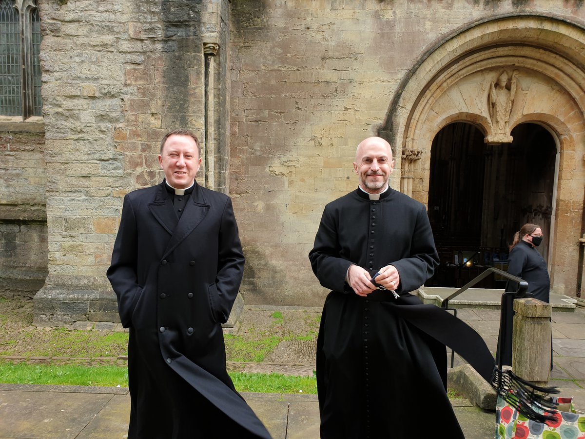 Fr Richard Green and Fr David Morris at Llandaff Cathedral