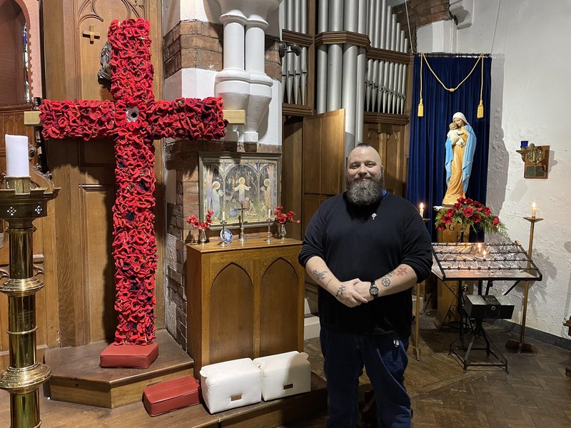 Rev Darren and the Poppy Cross