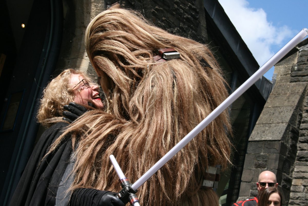 Rev Charlotte with Chewbacca