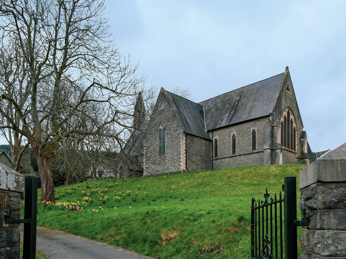 view of church and churchyard