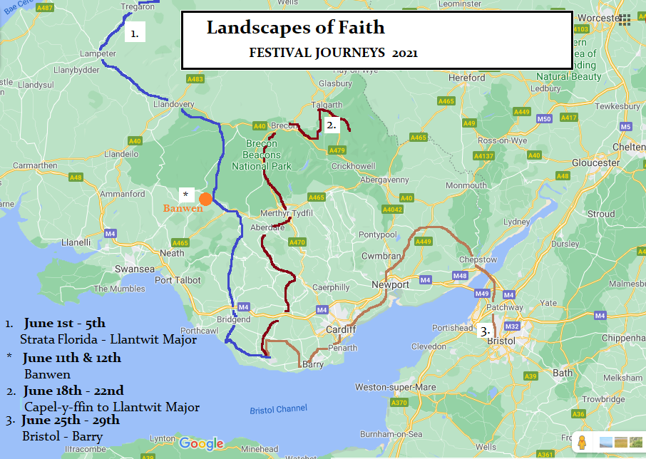 Map of South Wales