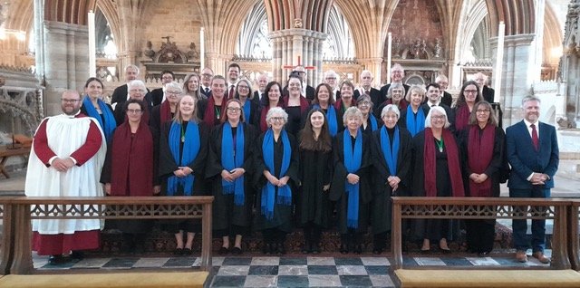 The combined choirs of All Saints, Barry and St Peter’s Church, Peterston-super-Ely  at Exeter Cathedral
