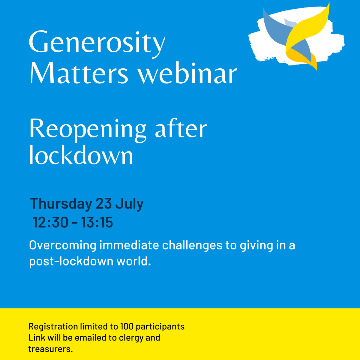 Generosity Matters webinar: Reopening after lockdown
