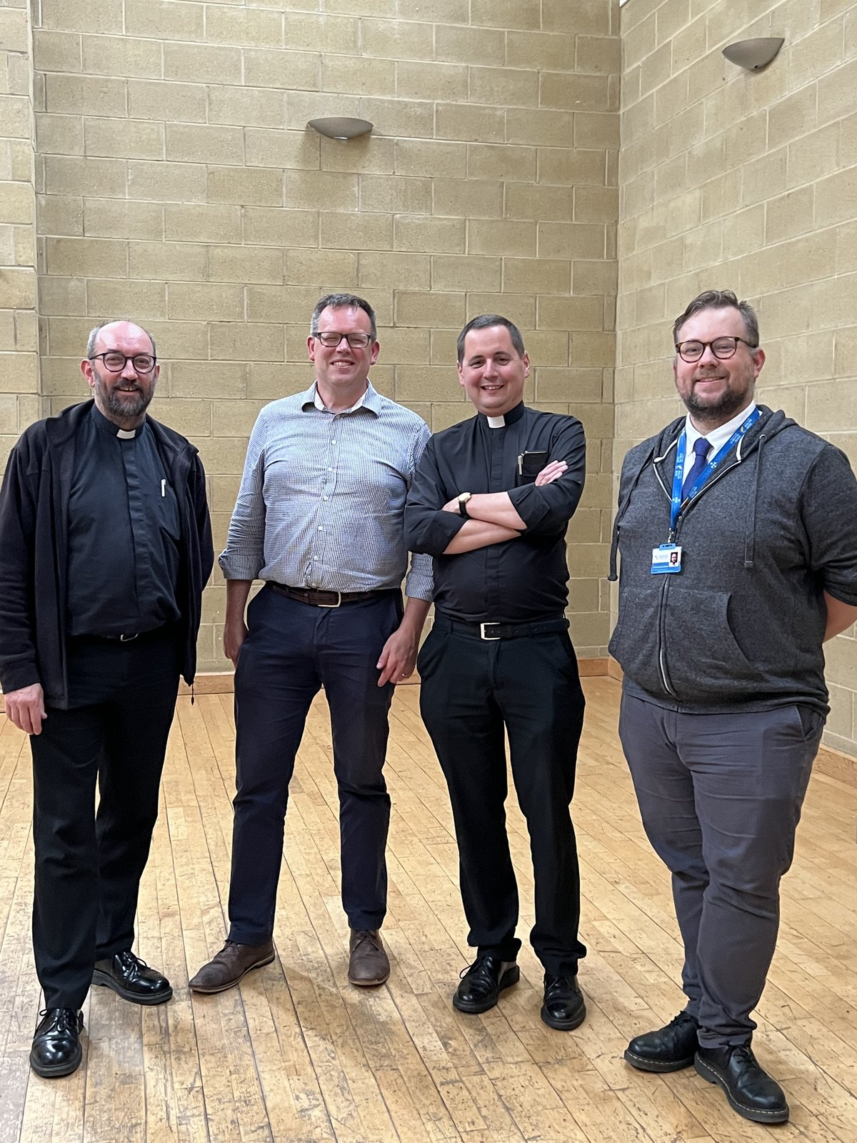 Fr Michael Gable (Port Talbot Ministry Area Lead), Richard Weaver, Fr Ben Andrews (Area Dean of Neath/Port Talbot), Christoph Auckland