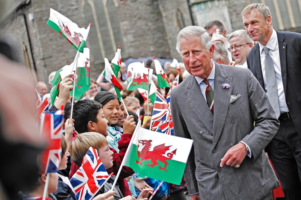 King Charles III on a visit to Wales