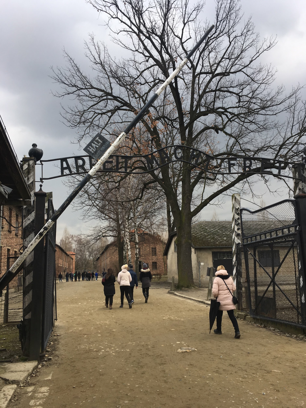 Lydia Lisk visiting Auschwitz