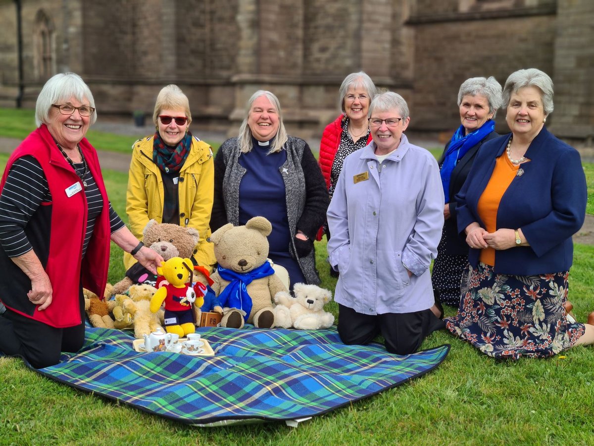 Mothers' Union women with teddy bears