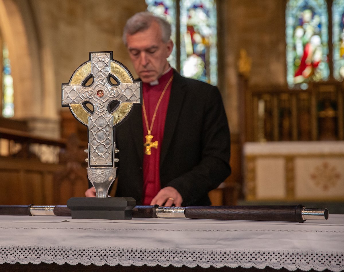 Archbishop of Wales with the cross of Wales