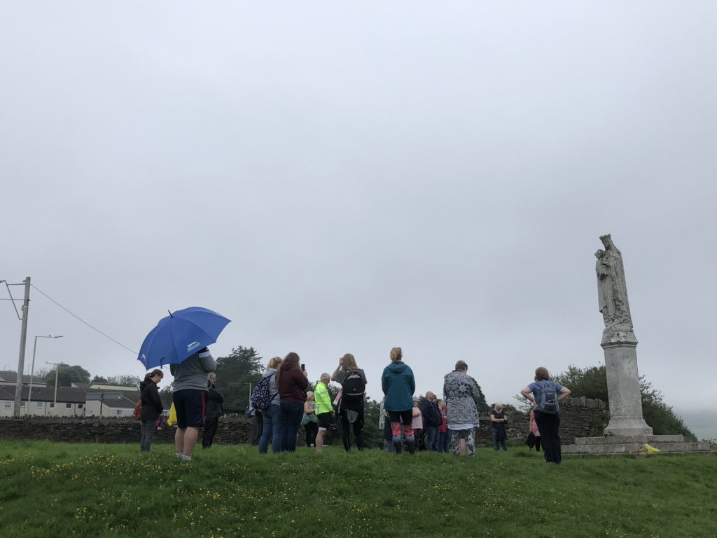 Group on the Penrhys pilgrimage's trail