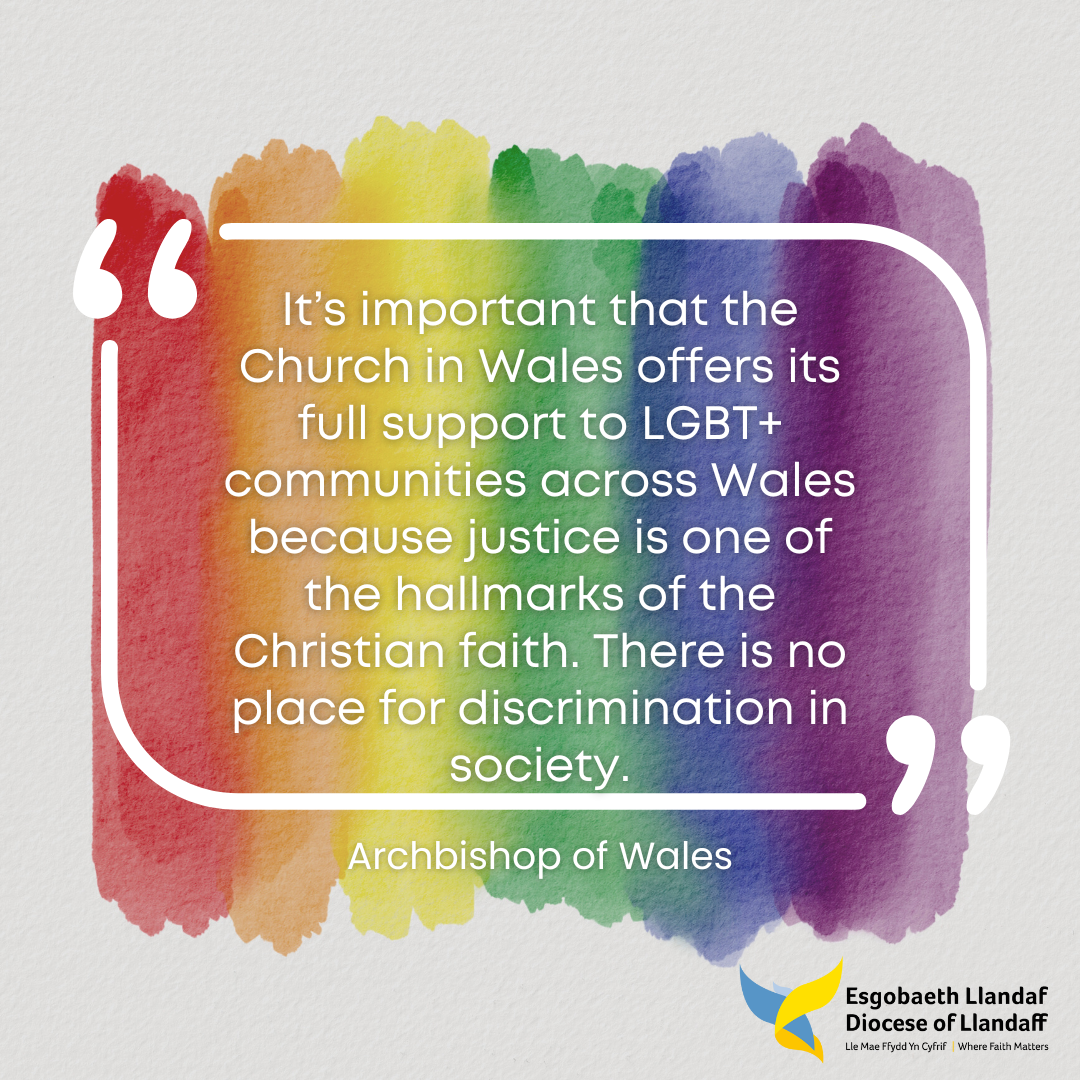 Archbishop of Wales supports Pride Cymru