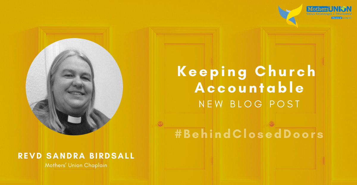 Keeping Church accountable:  New Blog Post from Sandra Birdsall for Behind Closed Doors